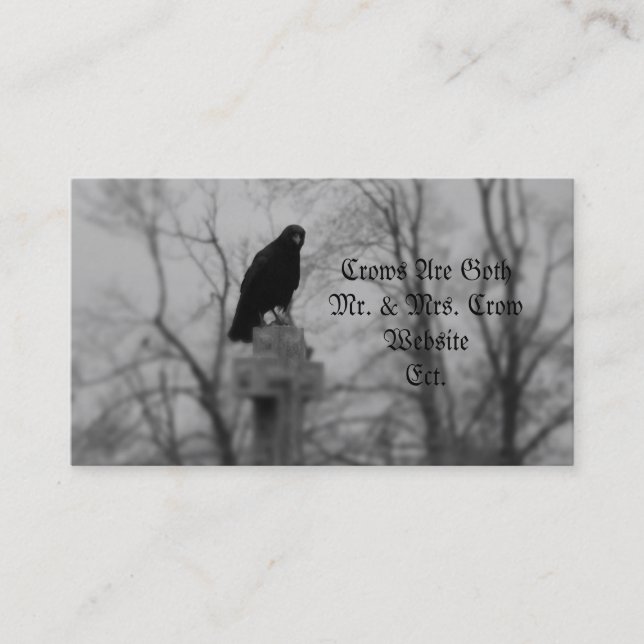 Crows Are Goth Business Card (Front)