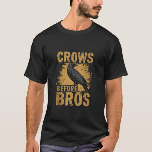 Crows Before Bros Design Dark Bird Witchcraft Retr T-Shirt