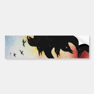 crows bumper sticker