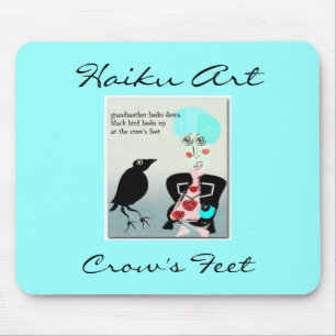 Crow's Feet Haiku Art Mousepad