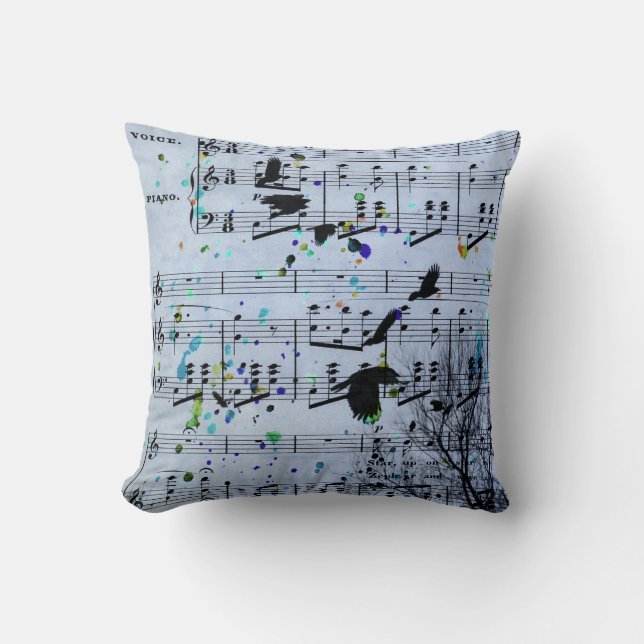 Crows Find Music Cushion (Front)