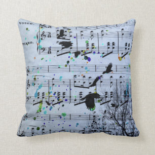 Crows Find Music Cushion