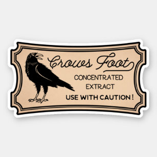 Crows Foot Potion Vintage Label Sticker