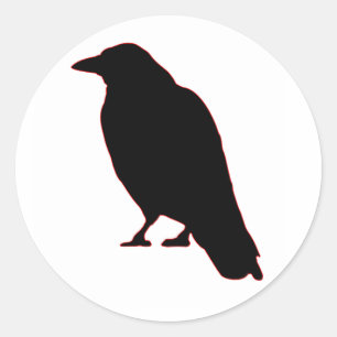Crows Gossip Classic Round Sticker