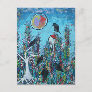 Crows In Waiting Postcard
