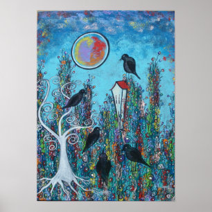 Crows In Waiting Poster