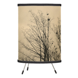 Crows in Winter Lamp
