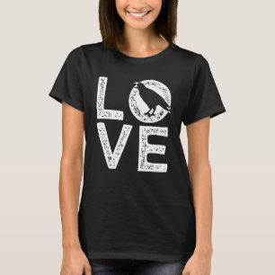 Crows Love Raven Ornithologist Birdwatching Bird C T-Shirt