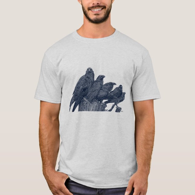Crows, Murder of Crows T-Shirt (Front)