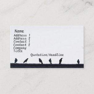 Crows on the roof business card