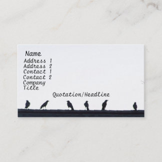 Crows on the roof business card