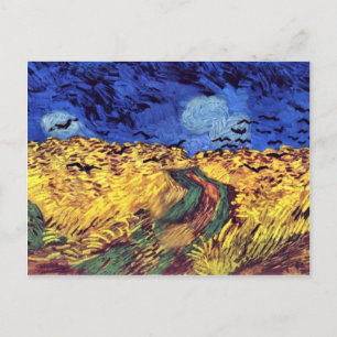 Crows Over Wheatfield By Vincent Van Gogh Postcard