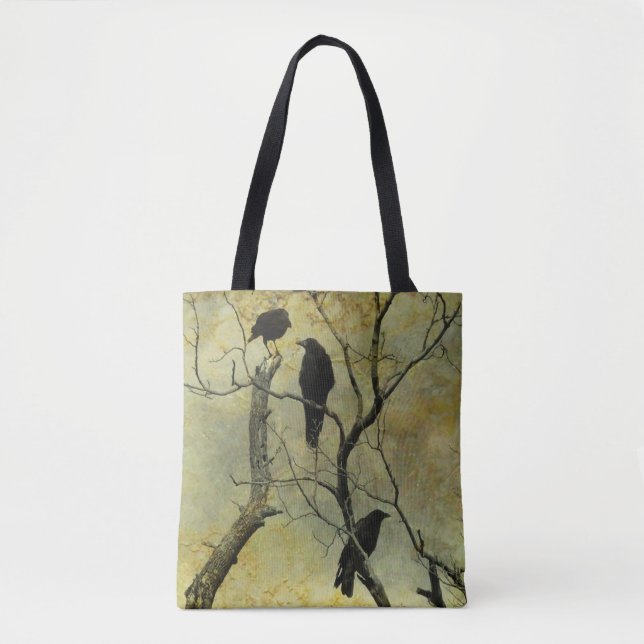 Crows Telling Secrets Tote Bag (Front)