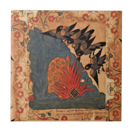 Crows Trap Owls Indian Renaissance Tile