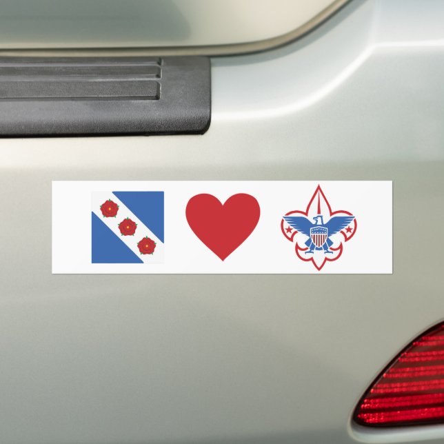 Crozet Loves Scouts Bumper Sticker (On Car)