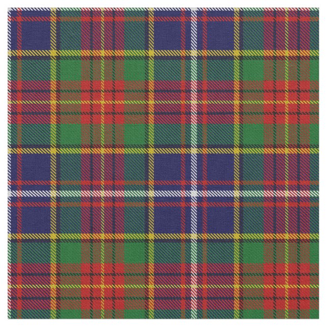 Crozier Clan Tartan Fabric (Close Up)