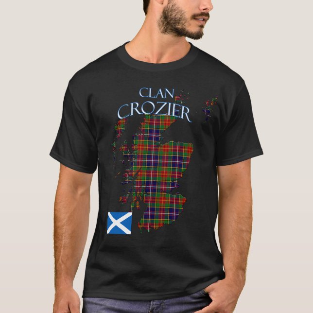 Crozier Scottish Clan Tartan Scotland T-Shirt (Front)