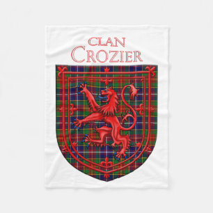 Crozier Tartan Scottish Plaid Lion Rampant Fleece Blanket