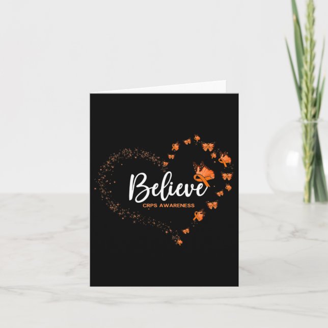 Crps Awareness Butterfly Believe  Card (Front)