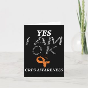 Crps Awareness Chronic Pain Orange Ribbon Rsd Crps Card