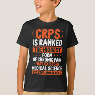 Crps Awareness Chronic Pain Orange Ribbon Rsd Crps T-Shirt