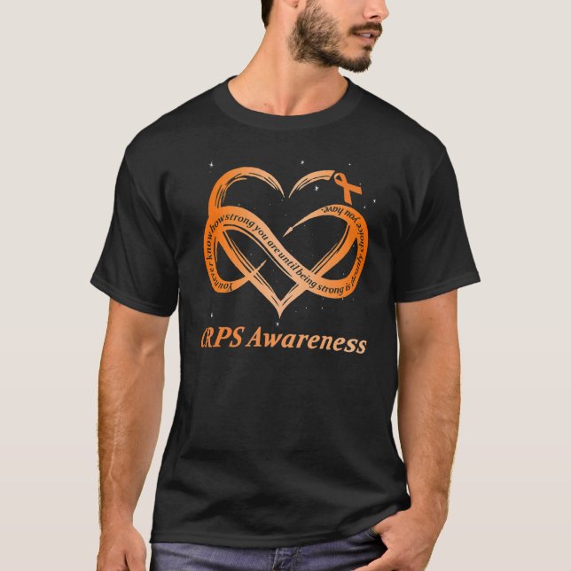 Crps Awareness Chronic Pain Orange Ribbon Rsd Crps T-Shirt (Front)