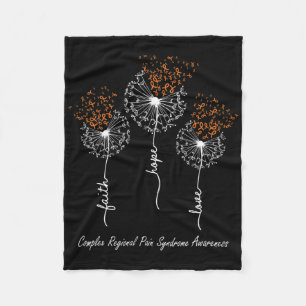 Crps Awareness Faith Hope Love Dandelion Fleece Blanket