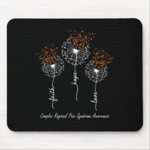 Crps Awareness Faith Hope Love Dandelion Mouse Mat