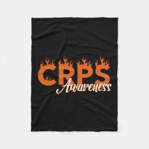 Crps Awareness Flames  Fleece Blanket