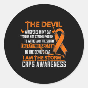 Crps Awareness I Am The Storm Devil Classic Round Sticker