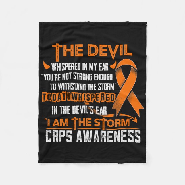 Crps Awareness I Am The Storm Devil  Fleece Blanket (Front)