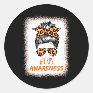 Crps Awareness Month Orange Ribbon Classic Round Sticker