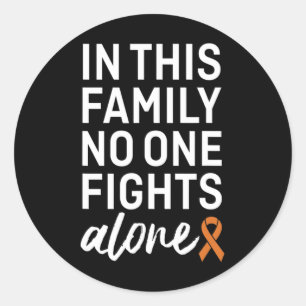 Crps Awareness Orange Ribbon Family Support Group Classic Round Sticker