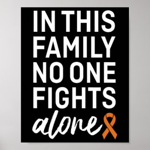 Crps Awareness Orange Ribbon Family Support Group Poster