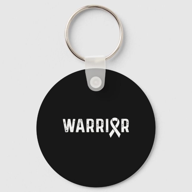 Crps Awareness Orange Ribbon Warrior 1  Key Ring (Front)