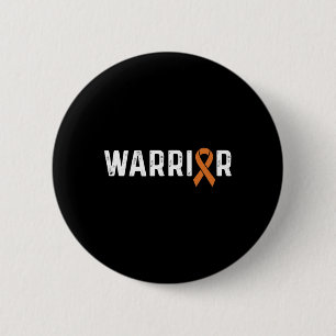 Crps Awareness Orange Ribbon Warrior 6 Cm Round Badge