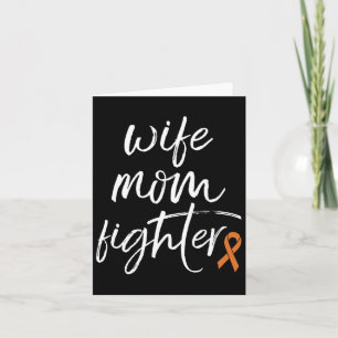 Crps Awareness Orange Ribbon Wife Mum Fighter Card