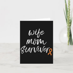 Crps Awareness Orange Ribbon Wife Mum Survivor Card
