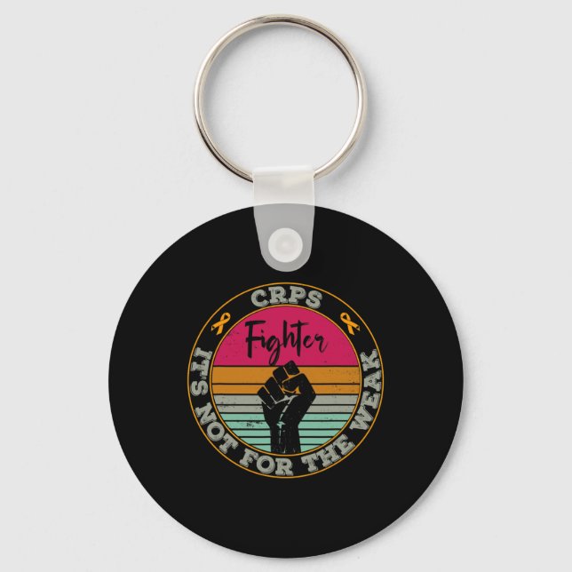Crps Awareness Retro Fighter Warrior Idea Men Wome Key Ring (Front)
