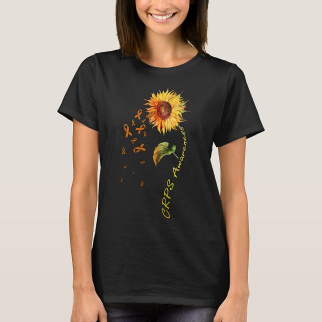 Crps Awareness Sunflower Tees  (Front)