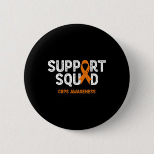 Crps Awareness Support Squad Orange Ribbon Family 6 Cm Round Badge