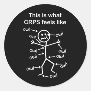 Crps Awareness - This Is What Crps Feels Like  Classic Round Sticker