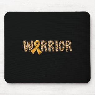 Crps Awareness Warrior Orange Ribbon Leopard Print Mouse Mat