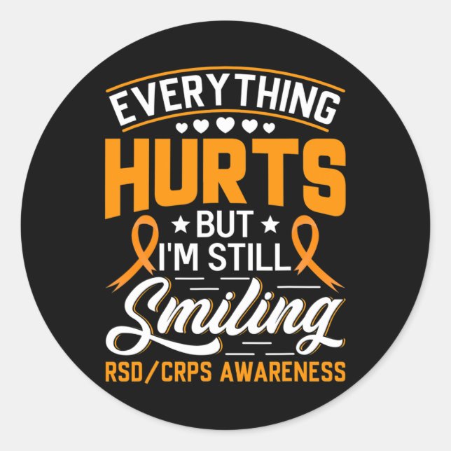 CRPS Complex Regional Pain Syndrome Awareness Nove Classic Round Sticker (Front)