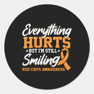 Crps Complex Regional Pain Syndrome Awareness Nove Classic Round Sticker