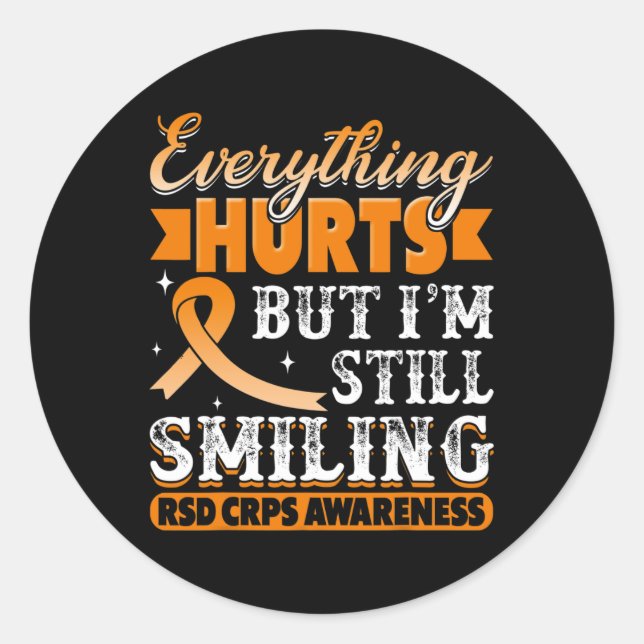 CRPS Complex Regional Pain Syndrome Awareness Nove Classic Round Sticker (Front)