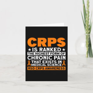 CRPS Is Ranked The Highest Pain RSD CRPS Awareness Card