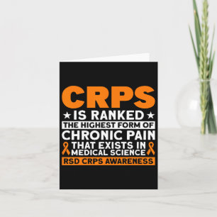 Crps Is Ranked The Highest Pain Rsd Crps Awareness Card
