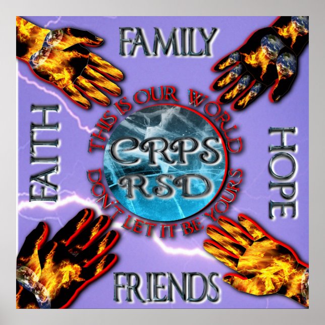 CRPS Keeping our World Turning Family Friends Hope Poster (Front)