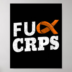 Crps Orange Ribbon Causalgia Reflex Neurovascular Poster
